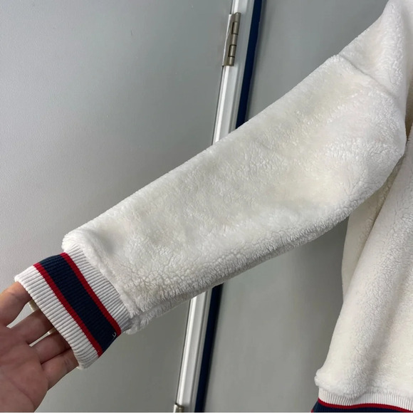 UGG AUSTRALIA KAILANI SHERPA HOODIE PULLOVER CREAM SIZE M - Picture 7 of 14